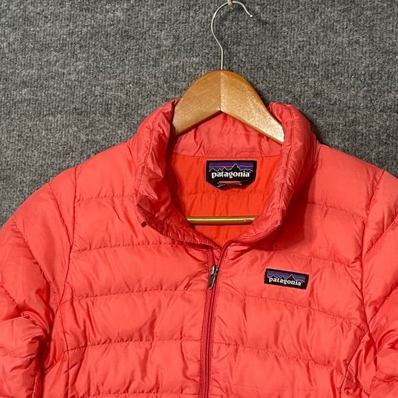 Patagonia Other - Patagonia Jacket Kids Large Pink Down Insulated Puffer Coat Youth L 12 Hoodless